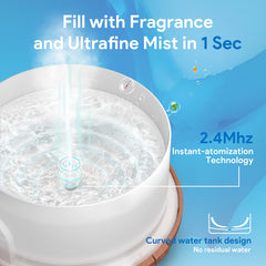 500ml Premium, Essential Oil Diffuser with Remote Control, 5 in 1 Ultrasonic Aromatherapy Fragrant Oil Humidifier Vaporizer, Timer and Auto-Off Safety Switch