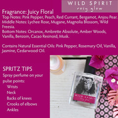 Wild Spirit Rosy Glow Eau De Parfum Spray | Juicy, Floral Cruelty-Free Perfume for Women, 1 fl oz/30mL