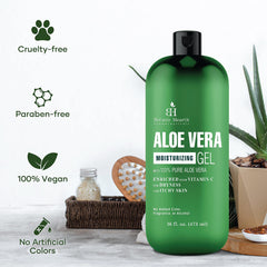 Botanic Hearth Aloe Vera Gel - From 100% Pure and Natural Cold Pressed Aloe Vera, 470ml