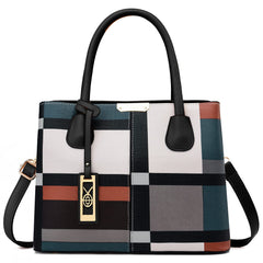 COCIFER Purses and Handbags for Women Shoulder Tote Bags Top Handle Satchel (XMQB888) - Black