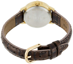 Timex Womens Quartz Watch, Analog Display And Leather Strap - T20071 - Brown