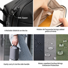 PGYTECH Tech Pouch Waterproof Small Electronics Organizer Bag Tech Organizer Pouch for Cables, Phone Batteries, Photography SD Card Mini Size Twilight Black