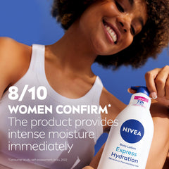 NIVEA Body Lotion for Normal to Dry Skin, Express Hydration, with Deep Moisture Serum and Sea Minerals, 48H Moisture Care, 2x400ml, Pack of 2