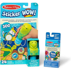Melissa & Doug Sticker Wow!™ Bundle – Fox, Sea Turtle & Tiger Collectible Characters with 24-Page Activity Pad, Sticker Stamper & 500+ Stickers – Arts & Crafts Fidget Toy Set