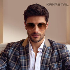 KANASTAL Polarized Sunglasses for Women and Men, Metal Frame Sun Glasses Retro Shades for Mens Driving Outdoor Military Style 100% UV400 Protection