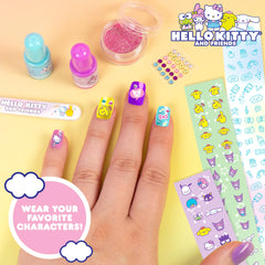Horizon Group USA Hello Kitty and Friends Sparkling Nail Art Kit, DIY Hello Kitty Nails, Kids Nail Polish Set for Girls, Kids Makeup Set & Toy for Girls Age 6+, Hello Kitty and Friends Nail Stickers