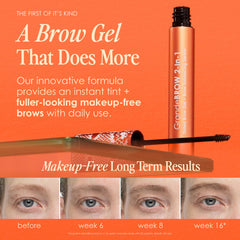 Grande Cosmetics GrandeBROW 2-in-1 Tinted Brow Gel + Brow Enhancing Serum, Light