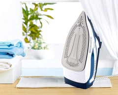 BLACK & DECKER Steam Iron, 2400W, 380ml Water Tank, Ceramic-Coated Soleplate, Vertical Steam, Anti-Drip, Anti-Calc, Auto Shutoff, Self-Clean, Steam Burst, and 35g/min Continuous Steam – Blue