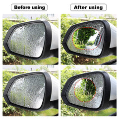 HLARTNET HLAA 6 Pieces Car Rearview Mirror Film, Rainproof Waterproof Car Mirror Protector Side Mirror Rain Guard Mirror Aid Anti Fog Nano Coating Car Film for Cars Trucks Bus