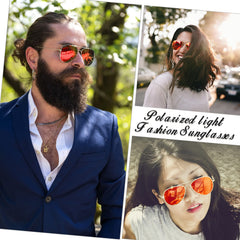 KANASTAL Polarized Sunglasses for Women and Men, Metal Frame Sun Glasses Retro Shades for Mens Driving Outdoor Military Style 100% UV400 Protection