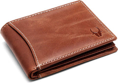 WildHorn Men WH1253 Travel Accessory- Bi-Fold Wallet - Tan Crunch