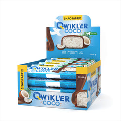 Snaq Fabriq Qwikler Coco Bar Coconut High Fiber and No Sugar Added 12x35g (Pack of 12)