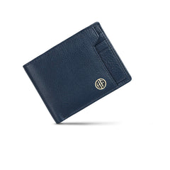 HAMMONDS FLYCATCHER Genuine Leather Wallet for Men - RFID Protected Leather Purse for Men, Money Purse for Men, Bi-Fold Wallet - 6 Card Slots, 1 Card Case, Coin Pocket, Hidden Pockets - Blue
