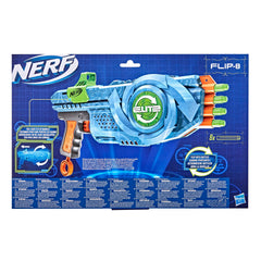 Nerf Elite 2.0 Flipshots Flip 8 Blaster with 8 Dart Barrels That Flip to Double Your Firepower, 8 Dart Capacity, 8 Official Nerf Elite Darts, multicolour, F2549EU5