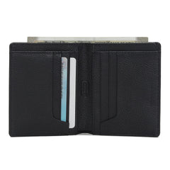 Titan Men Bifold Leather Wallet - Black