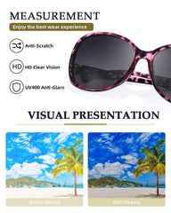 FIMILU Sunglasses for Women Trendy Polarized Sunglasses Oversized Big Sun Glasses Ladies Shades UV Protection