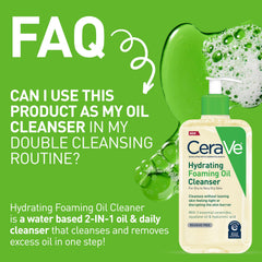 CeraVe Hydrating Foaming Cleanser with Squalane, Hyaluronic Acid & Ceramides | Moisturizing for Dry to Very Dry Skin | Fragrance & Residue Free 8 FL Oz