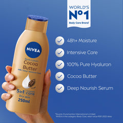 NIVEA Body Lotion Dry Skin, Cocoa Butter Vitamin E, 250ml