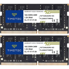 Timetec Premium 32GB Kit (2x16GB) DDR4 2400MHz CL17 SODIMM Laptop Memory RAM