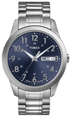 Timex Men's South Street Sport 36mm Watch Box Set - Silver-Tone/Blue