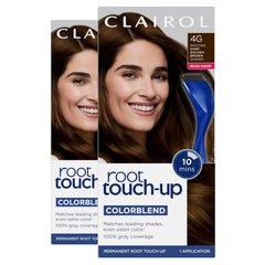 Clairol Nice 'n Easy Root Touch-Up 4G Kit (Pack of 2), Matches Dark Golden Brown Shades of Hair Coloring, Superior Grey Coverage (PACKAGING MAY VARY)