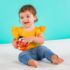 Bright Starts Disney Baby Minnie Mouse Rattle Along Buddy Easy-Grasp Toy, Ages Newborn +