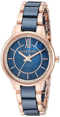 Anne Klein Women's Premium Crystal Accented Ceramic Bracelet Watch