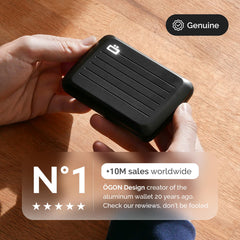 Aluminium Smart Case V2 Wallet - Metal Clasp - RFID Blocking Card Holder - Holds up to 10 Cards and Banknotes - Aluminum Black