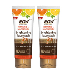 WOW Skin Science Brightening Vitamin C Face Wash, No Parabens, Sulphate, Silicones & Color - 100mL (Pack of 2)