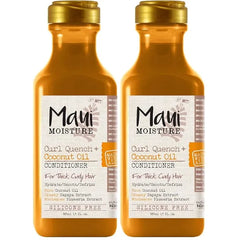 Maui Moisture Curl Quench + Coconut Oil Curl Defining Anti Frizz Conditioner to Hydrate and Detangle Tight Curly Hair, Softening Conditioner, Vegan, Silicone & Paraben Free, 13 fl oz