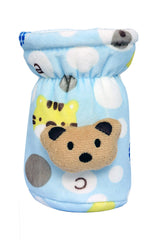 The Cheeky Kidzz Stretchable Soft Velvet Plush Attractive Overall Animal Prints Baby Feeding Cover with Holding Strap Suitable for 40ml 50ml 60ml Feeding Broad and Narrow Neck Feeding Bottles(Pack of