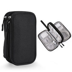 Bevegekos Travel Tech Kit, Universal Carrying Organizer Case Bag for Small Electronics and Accessories, Waterproof (Black)