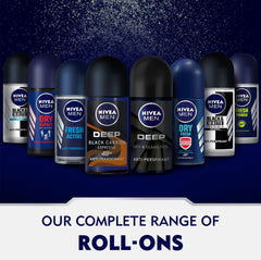 NIVEA MEN Antiperspirant Roll-on for Men, Dry Impact, 50ml