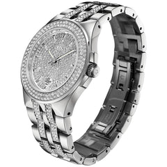 Bulova Men's 96B235 Swarovski Crystal Stainless Steel Watch - Silver