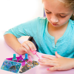 Townley Girl Disney's The Little Mermaid - Non-Toxic Peel-Off Water-Based Safe Nail Polish Set with Nail File and Water Box for Kids, Ages 3 and Up