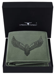 URBAN FOREST Zeus Vintage Green Leather Wallet for Men