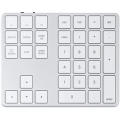 Satechi Bluetooth Extended Numeric Keypad (U.S. English Layout), Slim Rechargeable 34-Key Numberpad, for MacBook Air/Pro/Neo, iPad Air/Pro, iPad mini, Mac mini, iMac
