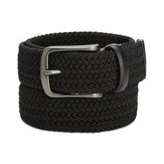 Perry Ellis Portfolio Men's Webbed Leather-Trim Belt
