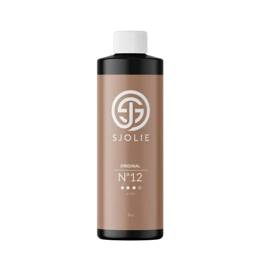 SJOLIE Spray Tan Solution - No. 12 - Dark Hydrating Tanning Spray | Sunless Tanner for a Rich Bronze, Long Lasting, All Natural Spray Tan