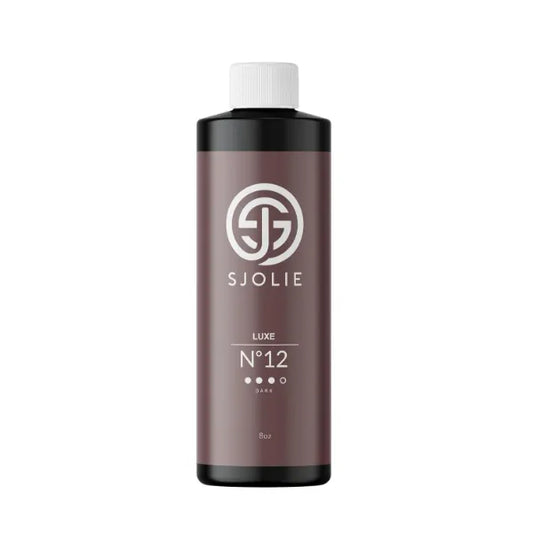 SJOLIE Spray Tan Solution - Luxe 12 - Violet Based Dark Blend | Sunless Tanning Solution for Deep, Dark Bronze Finish, All Natural
