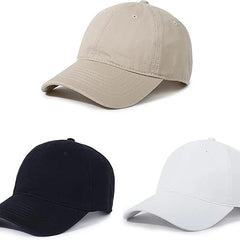 Unisex Cotton Baseball Cap Plain Blank Dad Hat Adjustable Vintage Solid Hat