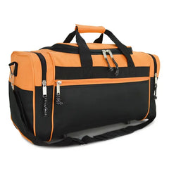 DALIX 21" Blank Sports Duffle Bag Gym Bag Travel Duffel with Adjustable Strap in Purple