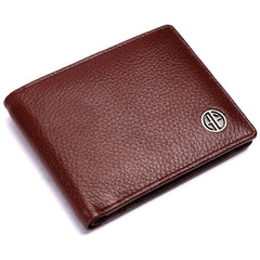 HAMMONDS FLYCATCHER Genuine Leather Wallet for Men, RFID Protected Leather Purse for Men, Money Purse for Men, Bi-Fold Wallet, 4 Card Slots, Coin Pocket, Hidden Pockets - Brown