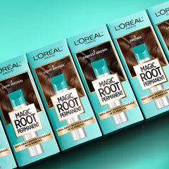 L’Oréal Paris Magic Root Rescue 10 Minute Root Hair Coloring Kit, Permanent Hair Color with Quick Precision Applicator, 100 percent Gray Coverage, 4 Dark Brown, 1 kit (Packaging May Vary)