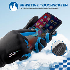 SIMARI Winter Gloves Men Women Touch Screen Glove Cold Weather Warm Gloves Freezer Work Gloves Suit for Running Driving Cycling Working Hiking 102 -Cornflower Blue
