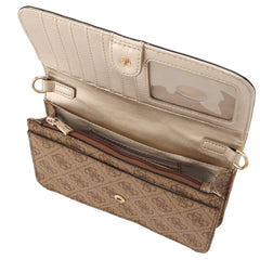 GUESS Womens Noelle Crossbody Flap Organizer Handbag (pack of 1)