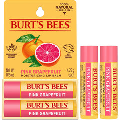 Burt's Bees Pink Grapefruit Moisturizing Lip Balm Twin Pack for Unisex - 2 x 0.15 oz