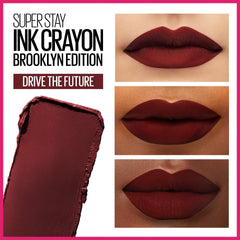 Maybelline New York Maybelline Super Stay Ink Crayon Matte Longwear Lipstick Makeup, Drive The Future, 0.04 Ounce, 165 Drive The Future, 0.04 ounces (Pack of 2)