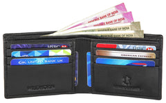 WildHorn® RFID Protected Genuine Leather Wallet for Men's - Black-WH2083