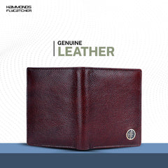 HAMMONDS FLYCATCHER Genuine Leather Wallet for Men - RFID Protected Leather Purse for Men, Money Purse for Men, Bi-Fold Wallet - 3 Card Slots, 2 ID Slots, Coin Pocket, Hidden Pockets - Brown